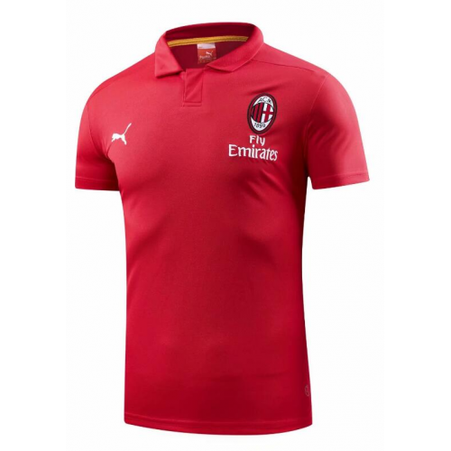 AC Milan 18/19 Polo Jersey Shirt Red